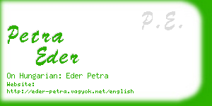 petra eder business card